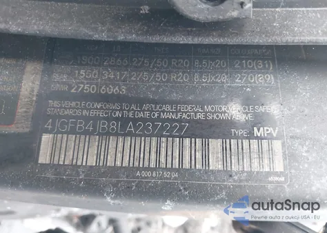 2020 Mercedes-Benz Gle 350 z USA, uszkodzony, nr VIN 4JGFB4JB8LA237227